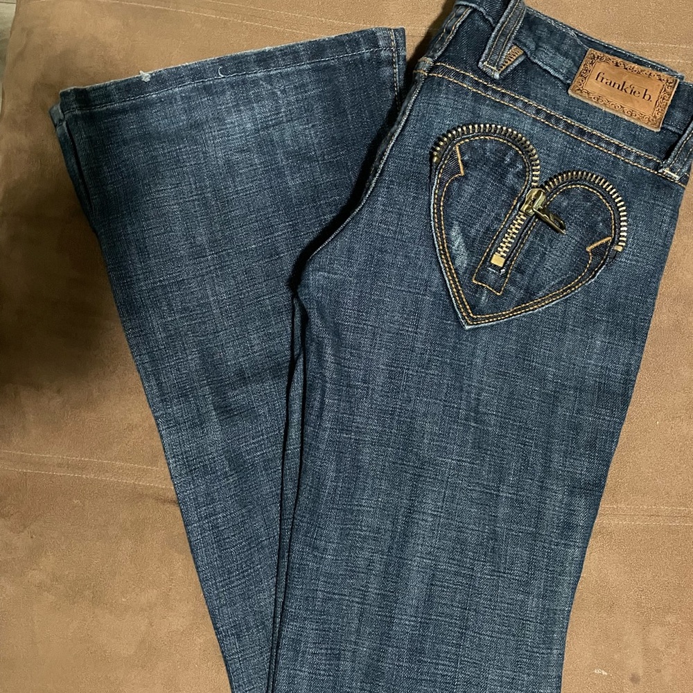 Vintage Frankie B Heart Pocket flare Jeans